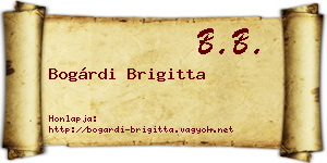Bogárdi Brigitta névjegykártya