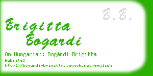 brigitta bogardi business card